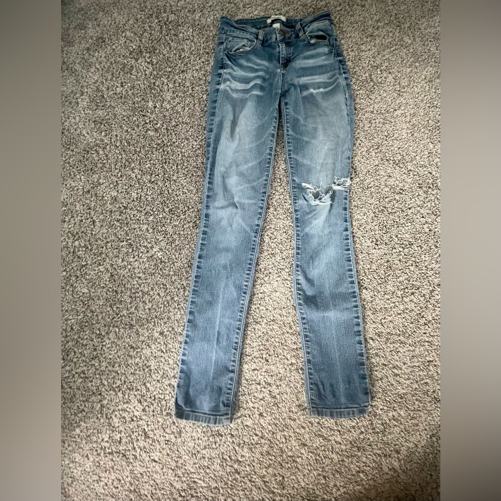 Refuge blue jeans.